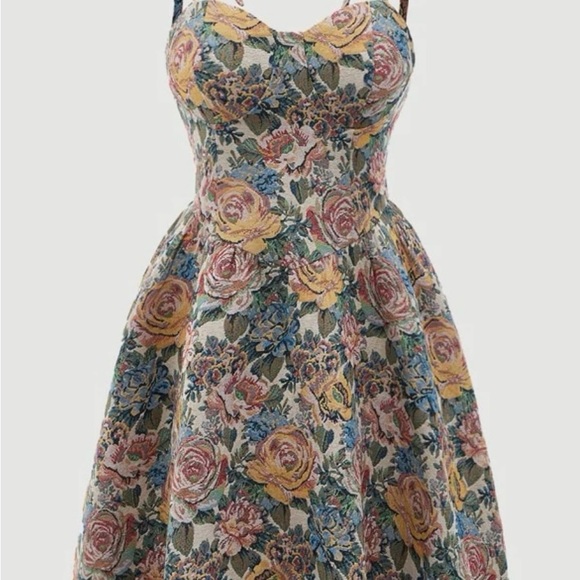 Boho flowers summer dress - Picture 3 of 4